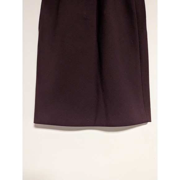 Salvatore Ferragamo Burgundy Wool Blend Raw Edge Pencil Skirt Made in Italy 40 - Picture 9 of 15